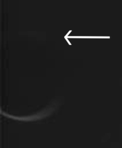 Possible location of icy spray, if this is Enceladus