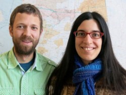 Robert Michell, who built some of the instruments on the sounding rocket, and Marilia Samara, the principal investigator for the GREECE project. Credit: NASA