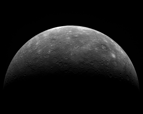 MESSENGER image of Mercury from its third flyby (NASA/Johns Hopkins University Applied Physics Laboratory/Carnegie Institution of Washington)