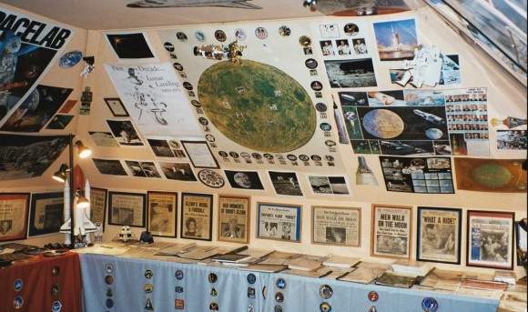Part of the vast set of space memorabilia of Joe Lennox, a private collector based in the New York City area. Credit: Joe Lennox