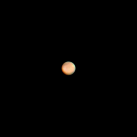 Mars as seen from Ottawa, Canada, taken using an IPhone 4S through a NexStar 8SE telescope on April 4th, 2014. Awesome! Credit-Andrew Symes @FailedProtostar