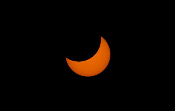 Partial solar eclipse in Adelaide, South Australia on April 29, 2014. Credit and copyright: Silveryway on Flickr.