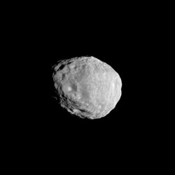 Cassini image of the 179-km-wide Janus from April 2010. Janus' gravity may have helped spur the formation of Peggy. (NASA/JPL-Caltech/SSI)