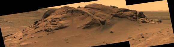 Mosaic images of Comanche outcrop from NASA's Spirit rover, which ceased communications to Earth in 2010. Credit: NASA/JPL-Caltech/Cornell University/Arizona State University