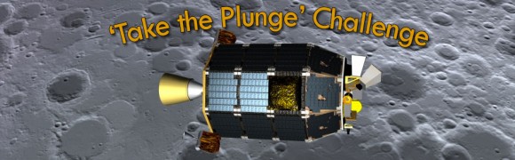 You can enter NASA’s ‘Take the Plunge’ contest and guess LADEE’s impending lunar impact date, expected on or before April 21, 2014. Credit: NASA