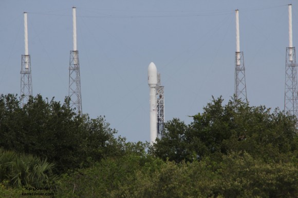 SpaceX Falcon 9 rocket is set for liftoff, Friday, June 20, 2014 on ORBCOMM OG2 mission with six OG2 satellites from Pad 40 on Cape Canaveral, FL. Credit: Ken Kremer/kenkremer.com