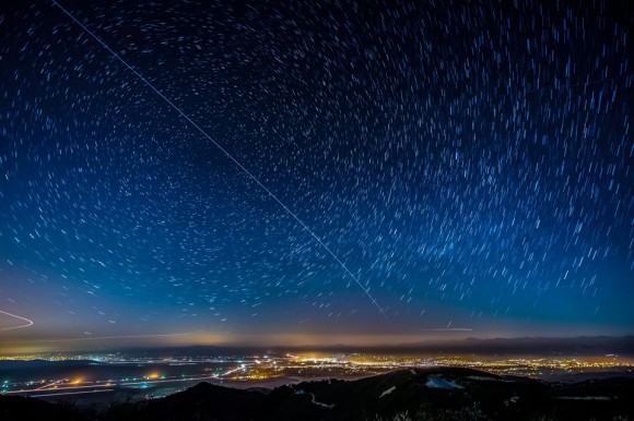 The International Space Station passes over Hollister California. Credit and copyright: George Krieger.