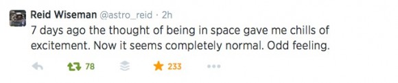 Just a week into his stay aboard the ISS microgravity is already second nature!
