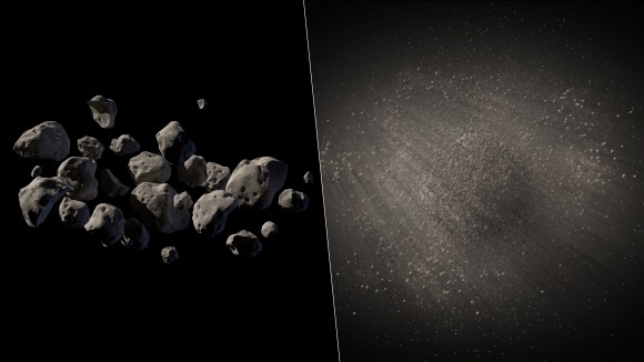 Artist's conception of the structure around 2011 MD, a candidate asteroid for NASA's proposed asteroid redirect mission. Credit: NASA/JPL-Caltech