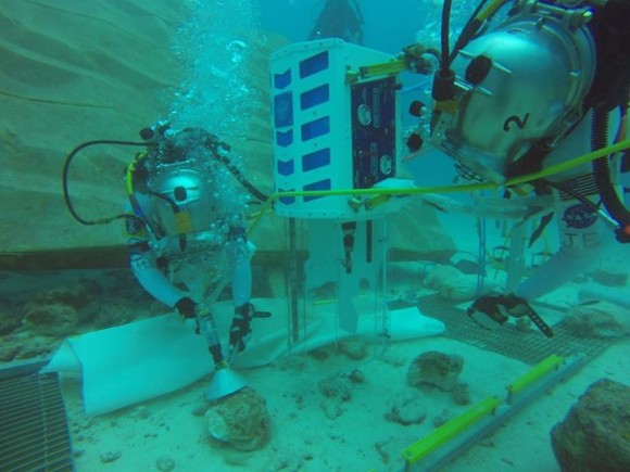 Two unidentified divers participating in a past NASA Extreme Environment Mission Operations (NEEMO) increment. Credit: NEEMO/Facebook