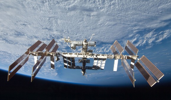 The International Space Station seen by a departing space shuttle in 2009. Credit: NASA