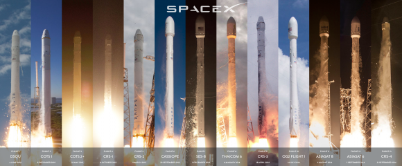 Every Falcon 9 Launch in One Image