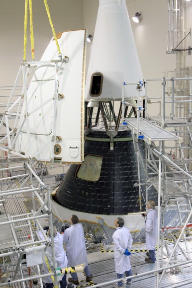 Assembly Complete for NASA's Maiden Orion Spacecraft Launching in December 2014