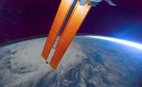 Typhoon Hagupit seen from the International Space Station on Dec. 6, 2014. Credit: Terry Virts/Twitter