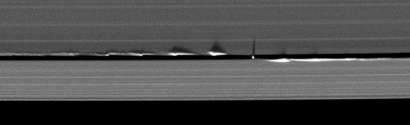 A beautiful image of Sasturns tiny moon Daphnis, but where is all the color?