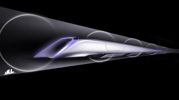 Concept art for the Hyperloop high-speed train. Credit: Reuters