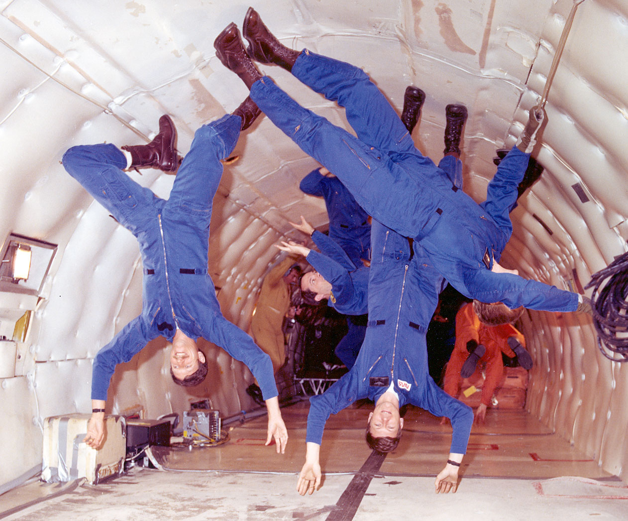 nasa astronauts floating in space