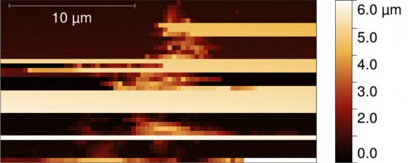Image of the first dust grain captured by MIDAS. Credit: